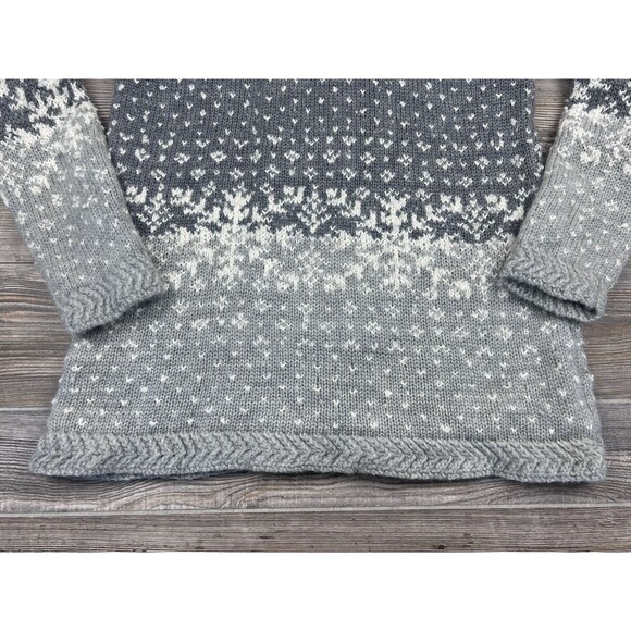 VTG Jones New York Sport Wool Blend Sweater Women's M Snowflake Nordic Fair Isle - Picture 3 of 10